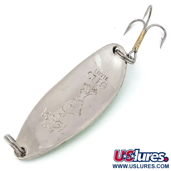 Seneca Little Cleo (Hula Girl), нікель/зелений, 18 г, блесна коливалка (колебалка) #13912