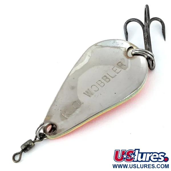 Acme K.O. Wobbler UV (світиться в ультрафіолеті), жовтий/помаранчевий/нікель, 14 г, блесна коливалка (колебалка) #13933