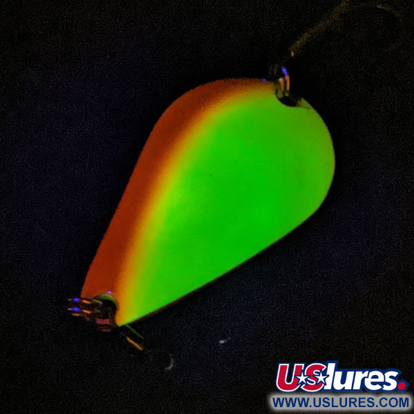 Acme K.O. Wobbler UV (світиться в ультрафіолеті), жовтий/помаранчевий/нікель, 14 г, блесна коливалка (колебалка) #13933