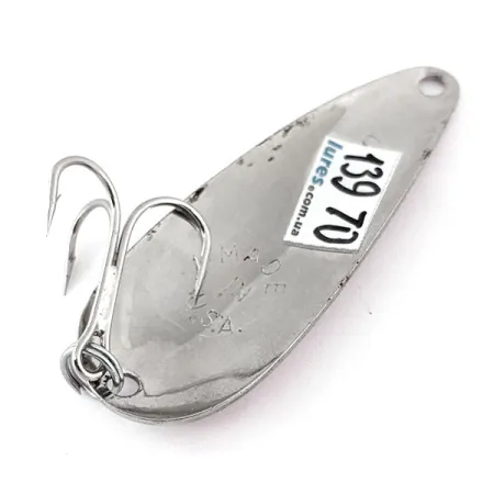 Worth Chippewa Steel Spoon UV (світиться в ультрафіолеті), рожевий/білий/нікель, 10 г, блесна коливалка (колебалка) #13970