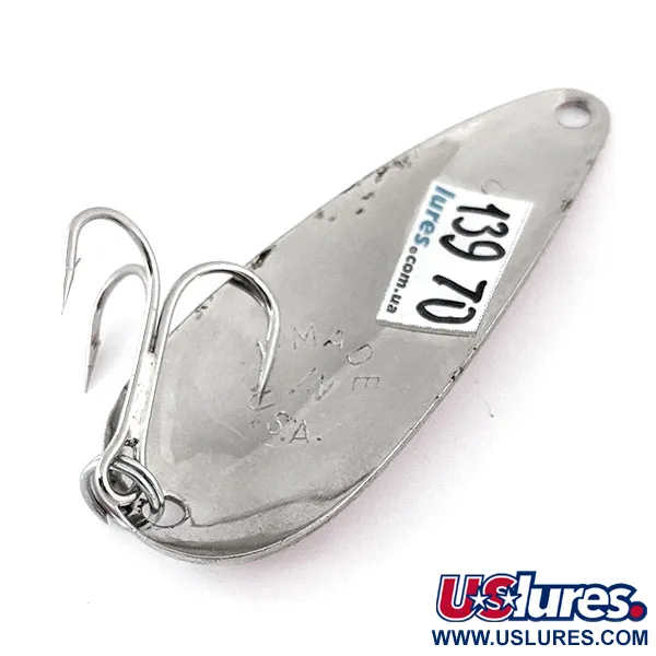 Worth Chippewa Steel Spoon UV (світиться в ультрафіолеті), рожевий/білий/нікель, 10 г, блесна коливалка (колебалка) #13970