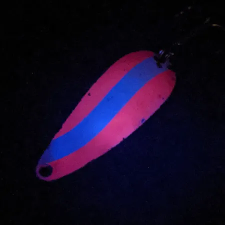 Worth Chippewa Steel Spoon UV (світиться в ультрафіолеті), рожевий/білий/нікель, 10 г, блесна коливалка (колебалка) #13970
