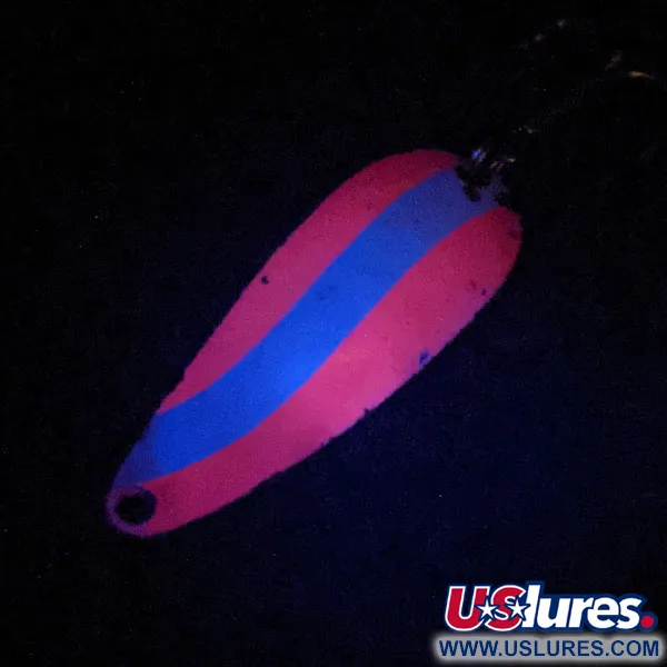 Worth Chippewa Steel Spoon UV (світиться в ультрафіолеті), рожевий/білий/нікель, 10 г, блесна коливалка (колебалка) #13970