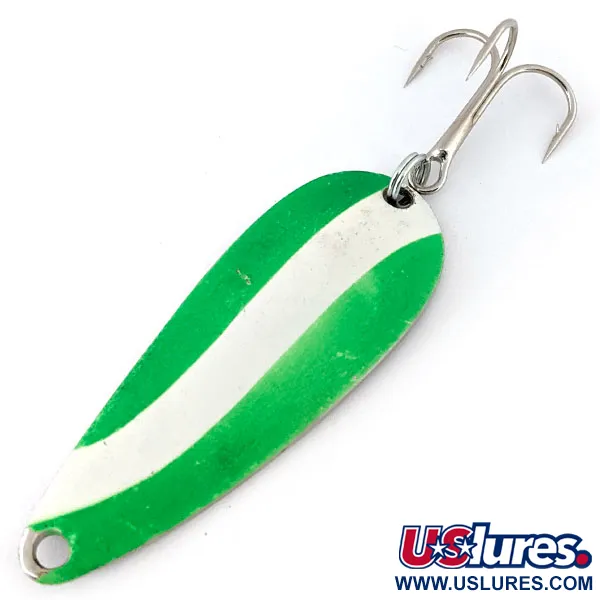  Worth Chippewa Steel Spoon, зелений/білий/нікель, 10 г, блесна коливалка (колебалка) #13971