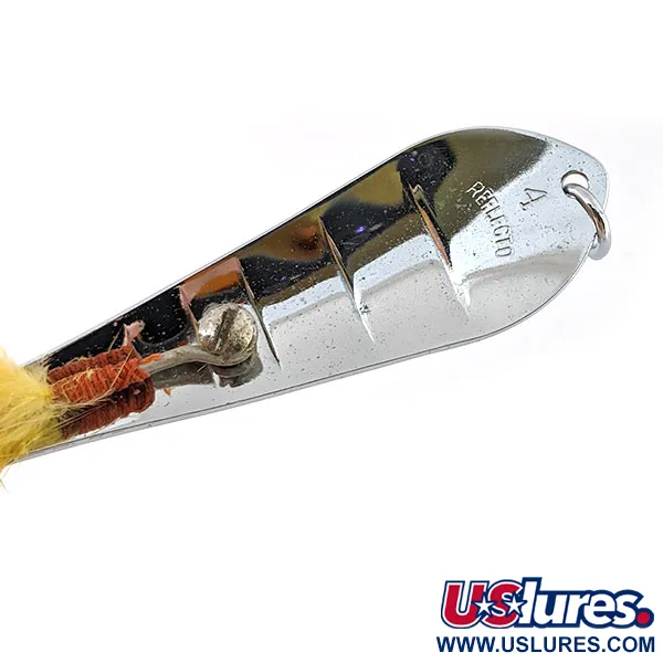 Luhr Jensen Reflecto #4, нікель/жовтий, 17 г, блесна коливалка (колебалка) #13994