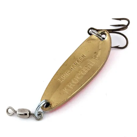 Luhr Jensen Krocodile, білий/червоний/латунь, 9 г, блесна коливалка (колебалка) #14096