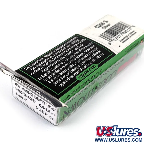 Rapala Countdown S5, S (Silver), 5 г, воблер #14099