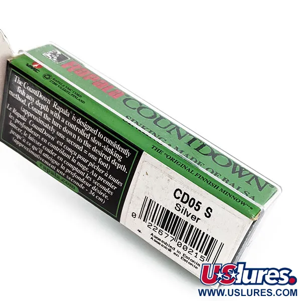 Rapala Countdown S5, S (Silver), 5 г, воблер #14099