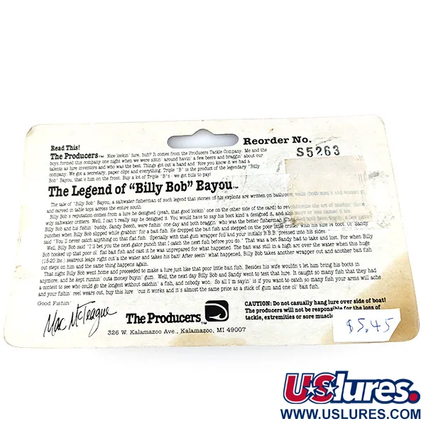 Producers Billy Bob's Tripple "B", райдужний блакитний/чорний, 17 г, воблер #14106