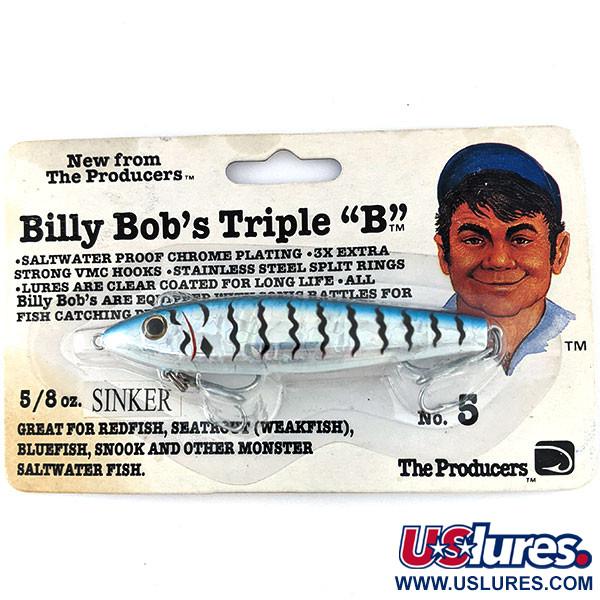 Producers Billy Bob's Tripple "B", райдужний блакитний/чорний, 17 г, воблер #14106