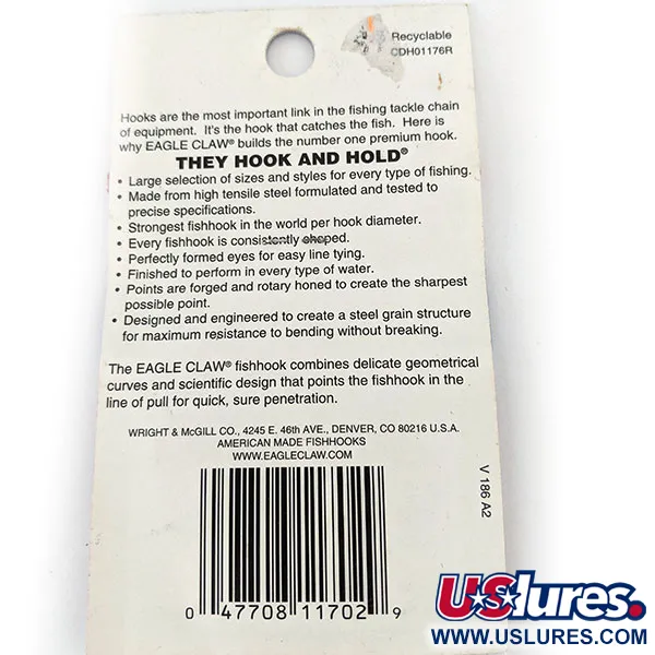 Крючок Eagle Claw #2, бронза, до рибалки #14110