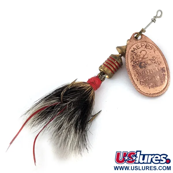  Mepps Aglia 2 dressed 1970-x років (з хвосту білки), мідь, 4,7 г, блешня оберталка (вертушка) #14129