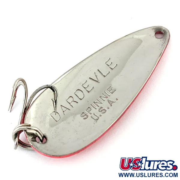 Eppinger Dardevle Spinnie UV (світиться в ультрафіолеті), неоновий рожевий/нікель, 9 г, блесна коливалка (колебалка) #14146