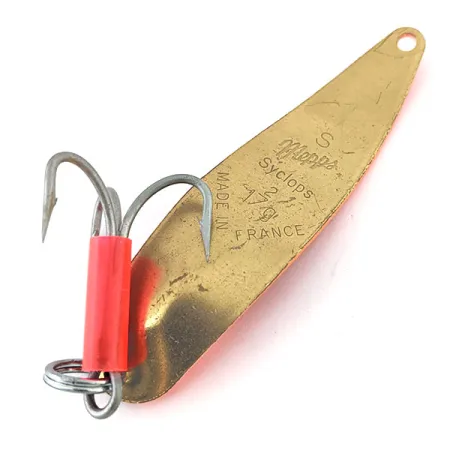 Mepps Syclops 2 UV (світиться в ультрафіолеті), помаранчевий/золото, 17 г, блесна коливалка (колебалка) #14157