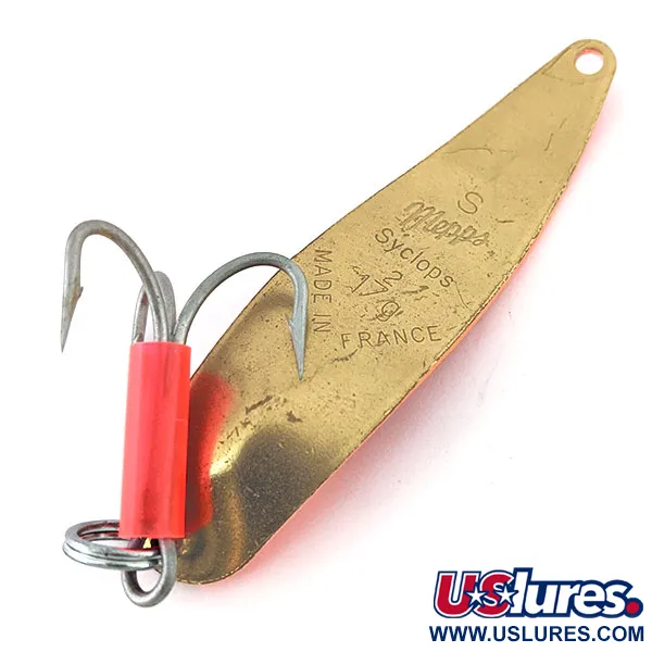 Mepps Syclops 2 UV (світиться в ультрафіолеті), помаранчевий/золото, 17 г, блесна коливалка (колебалка) #14157