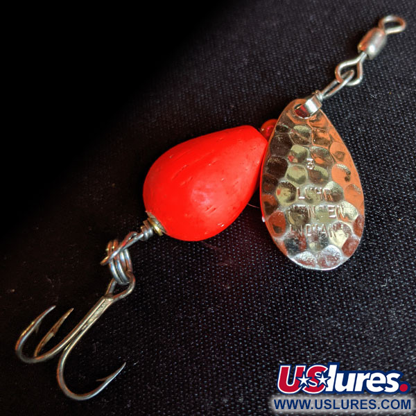  Luhr Jensen Cherry Bobber, карбований нікель/червоний, 2,2 г, блешня оберталка (вертушка) #14165