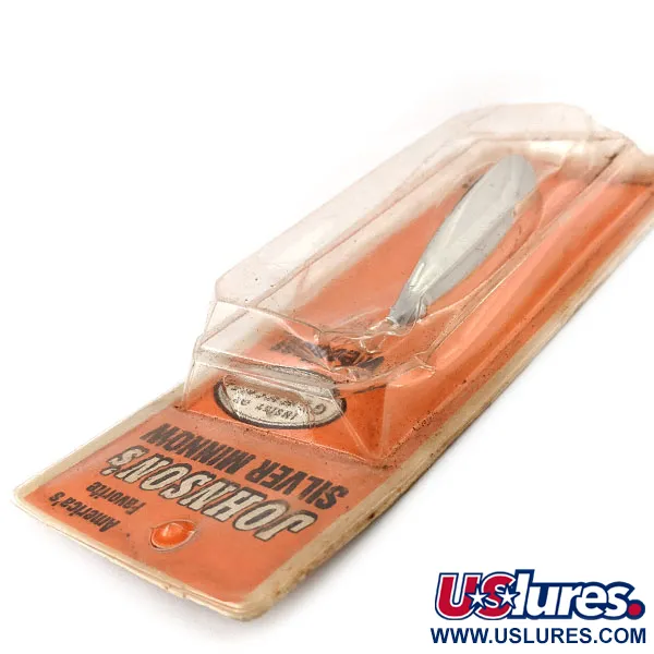  Незачіпляйка Johnson Silver Minnow покриття сріблом, 1970-х, срібло (покриття шаром справжнього серебра), 7 г, блесна коливалка (колебалка) #14204