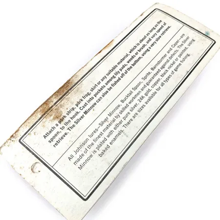 Незачіпляйка Johnson Silver Minnow покриття сріблом, 1970-х, срібло (покриття шаром справжнього серебра), 7 г, блесна коливалка (колебалка) #14204