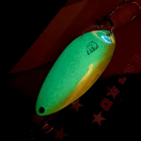 Eppinger Dardevle Devle-Dog (світиться в темряві), білий/шартрез, 14 г, блесна коливалка (колебалка) #14215