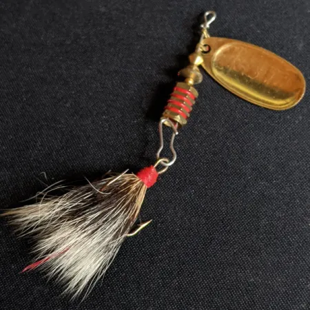 Mepps Comet 3 Dressed (з хвосту білки), білий/чорний/золото, 6,5 г, блешня оберталка (вертушка) #14250