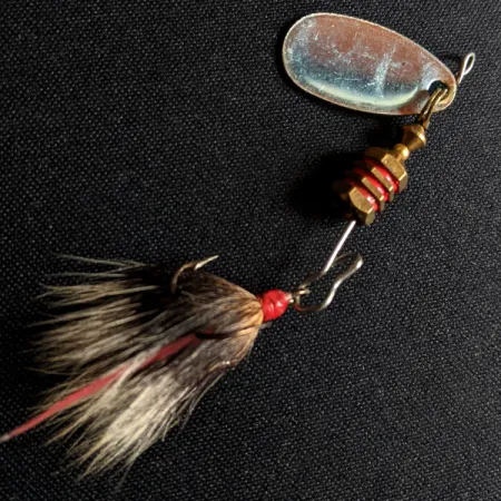 Mepps Comet 1 Dressed (з хвосту білки), білий/срібло, 3,5 г, блешня оберталка (вертушка) #14256