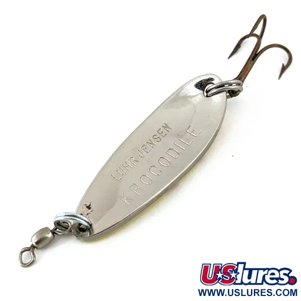 Luhr Jensen Krocodile, жовтий/червоний/нікель, 9 г, блесна коливалка (колебалка) #14296