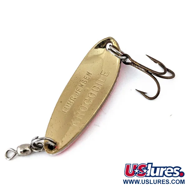 Luhr Jensen Krocodile, білий/червоний/золото, 9 г, блесна коливалка (колебалка) #14297