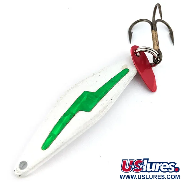  Bay de Noc Do-Jigger, білий перламутр/зелений, 5 г, блесна коливалка (колебалка) #14339
