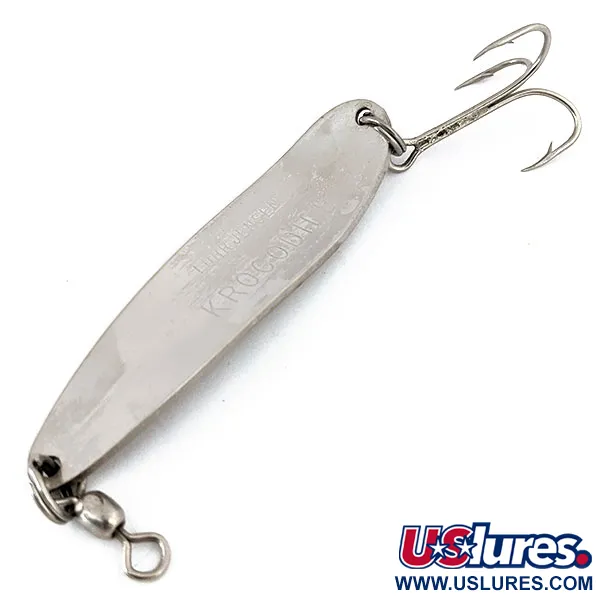 Luhr Jensen Krocodile #4, карбований нікель, 14 г, блесна коливалка (колебалка) #14343