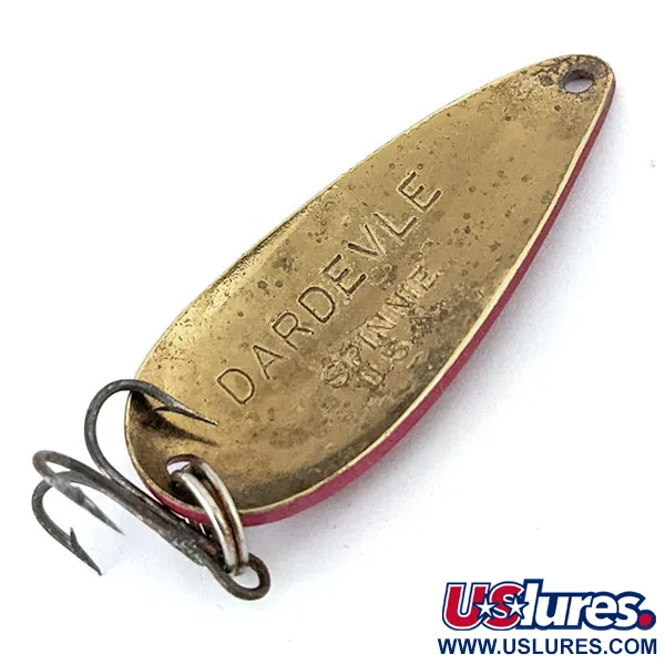 Eppinger Dardevle Spinnie, червоний/білий/латунь, 9 г, блесна коливалка (колебалка) #14349