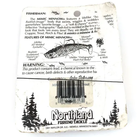 Northland Mimic Minnow, силікон, 4 г, до рибалки #14408