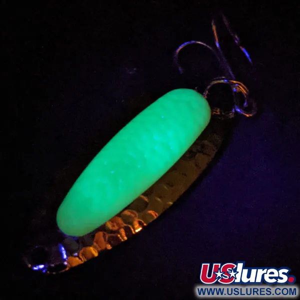  Blue Fox Pixee UV (світиться в ультрафіолеті), карбований нікель/жовтий, 14 г, блесна коливалка (колебалка) #14555