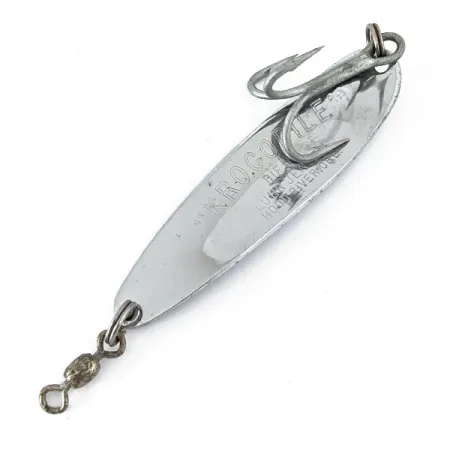 Luhr Jensen Krocodile #4, нікель/синій, 14 г, блесна коливалка (колебалка) #14556