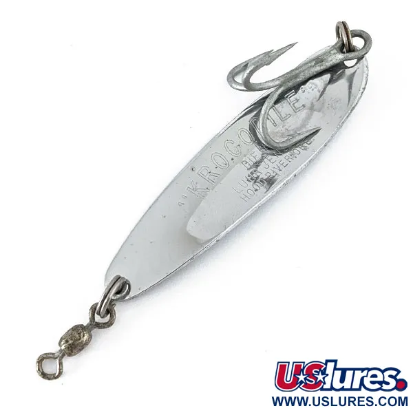 Luhr Jensen Krocodile #4, нікель/синій, 14 г, блесна коливалка (колебалка) #14556