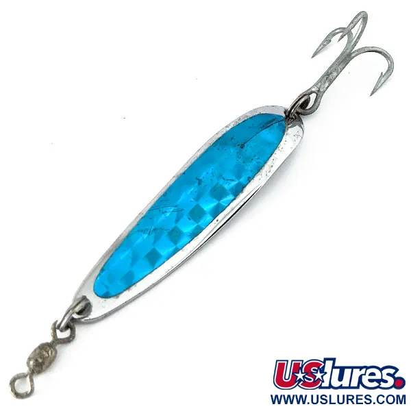 Luhr Jensen Krocodile #4, нікель/синій, 14 г, блесна коливалка (колебалка) #14556