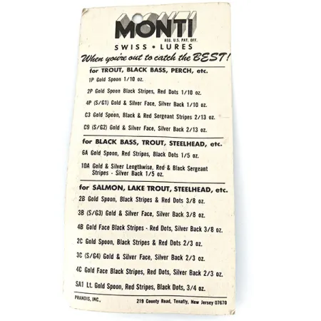 Other ​Monti Swiss Lures, 11 г, блешня оберталка (вертушка) #14667