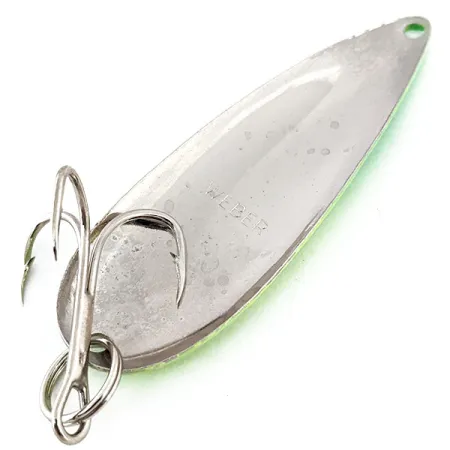 Weber UV (світиться в ультрафіолеті), Шартрез/нікель, 14 г, блесна коливалка (колебалка) #14750