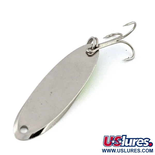 Acme Kastmaster UV (світиться в ультрафіолеті), нікель/зелений, 14 г, блесна коливалка (колебалка) #14804