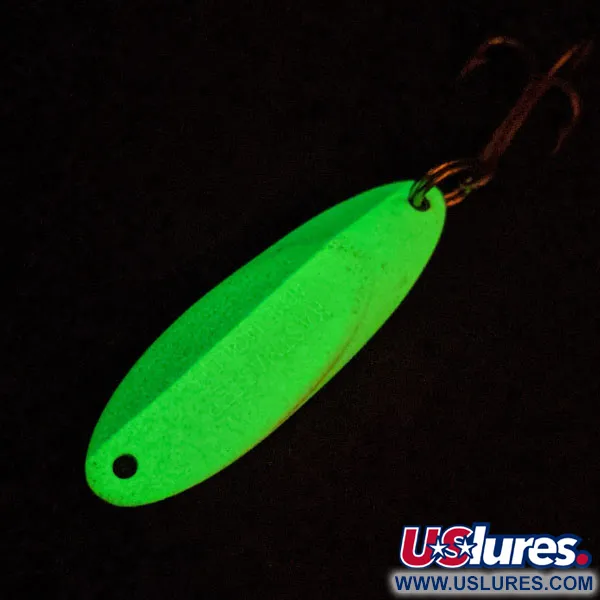 Acme Kastmaster (світиться в темряві), білий/зелений/нікель, 21 г, блесна коливалка (колебалка) #14806