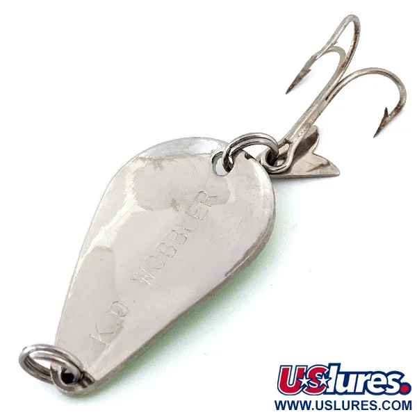 Acme K.O. Wobbler, нікель/зелений, 14 г, блесна коливалка (колебалка) #14816