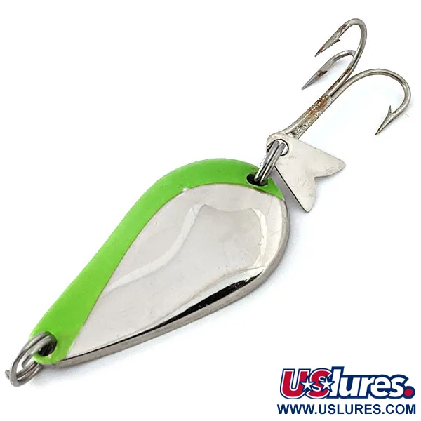 Acme K.O. Wobbler, нікель/зелений, 14 г, блесна коливалка (колебалка) #14816