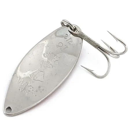 Seneca Little Cleo (Hula Girl), білий перламутр/синій/нікель, 21 г, блесна коливалка (колебалка) #14831