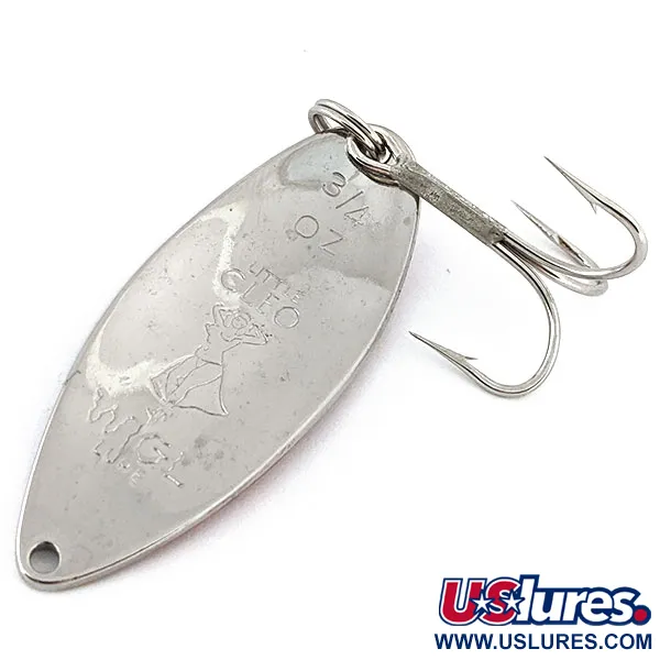 Seneca Little Cleo (Hula Girl), білий перламутр/синій/нікель, 21 г, блесна коливалка (колебалка) #14831