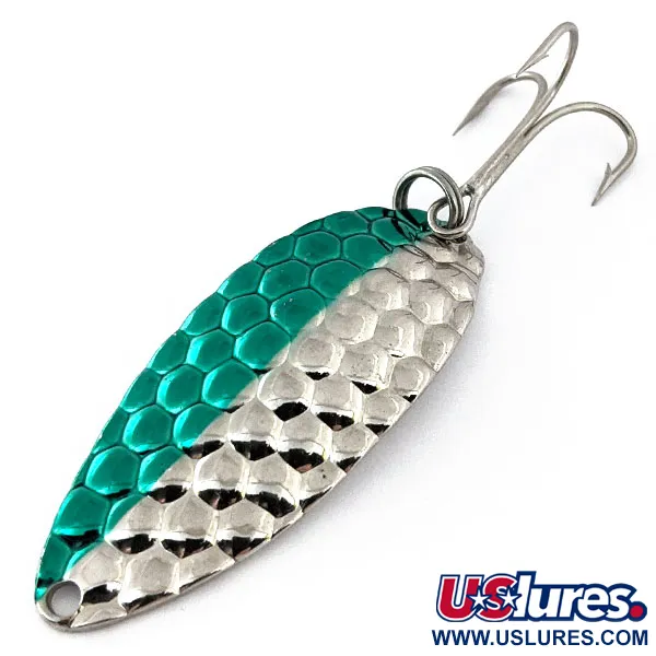 Acme Little Cleo bubbles, нікель/зелений, 11 г, блесна коливалка (колебалка) #14833