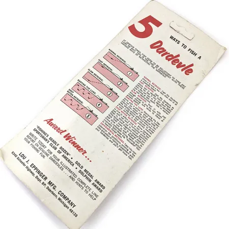 Eppinger Dardevle Spinnie, червоний/білий/нікель, 9 г, блесна коливалка (колебалка) #14848