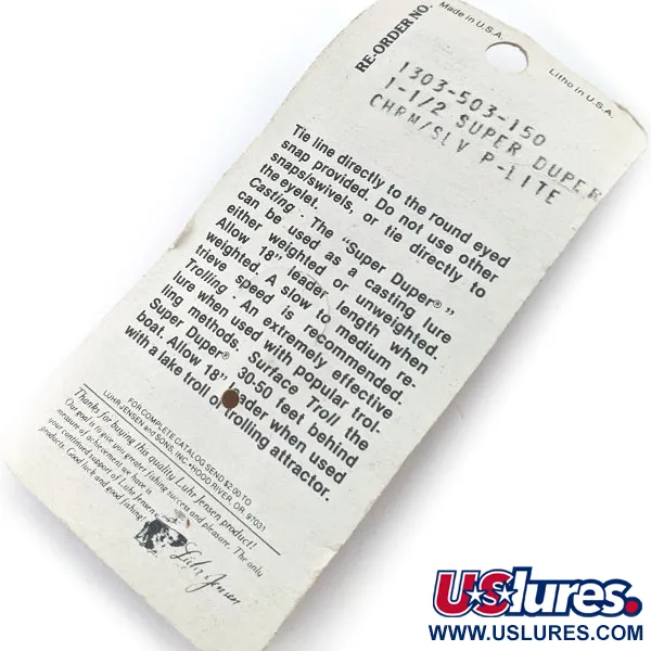 Luhr Jensen Super-Duper 503, , 4,3 г, блесна коливалка (колебалка) #14855