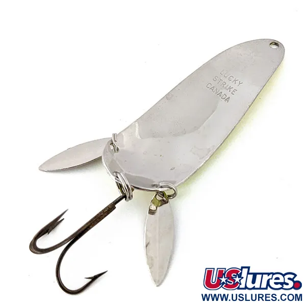 Lucky Strike Warden Worry з пелюстками​, жовтий/червоний/нікель UV - світиться в ультрафіолеті, 16 г, блесна коливалка (колебалка) #14878