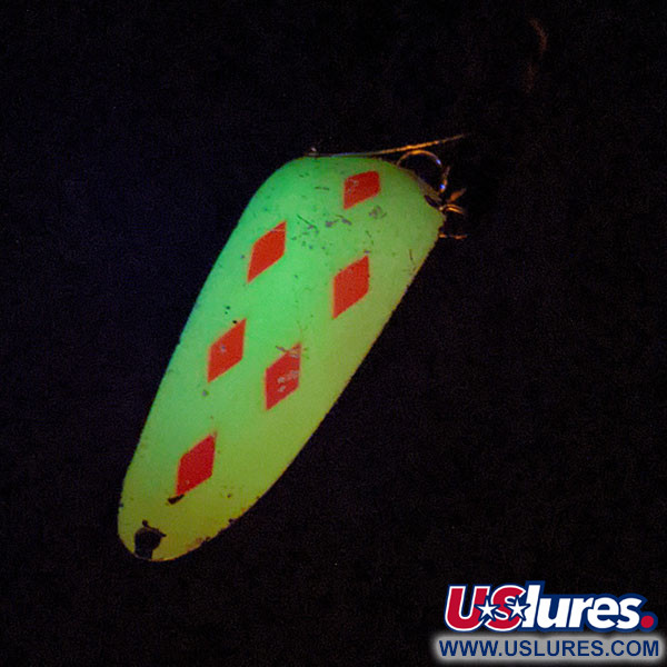  Lucky Strike Warden Worry з пелюстками​, жовтий/червоний/нікель UV - світиться в ультрафіолеті, 16 г, блесна коливалка (колебалка) #14878