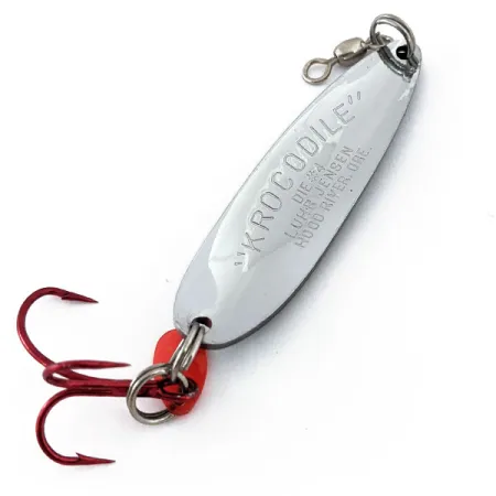 Luhr Jensen Krocodile #4, нікель, 21 г, блесна коливалка (колебалка) #14909