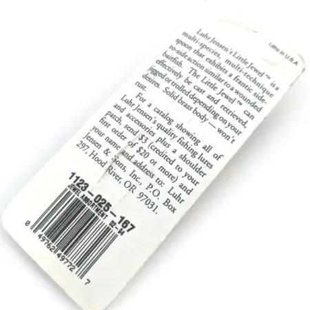 Luhr Jensen Little Jewel, нікель/червоний, 14 г, блесна коливалка (колебалка) #14954